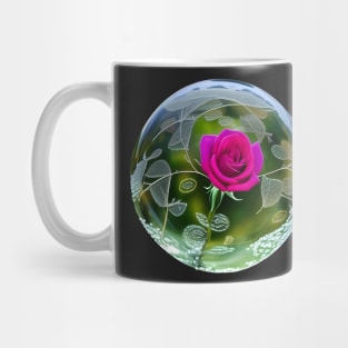 Rose in the glass ball Mug